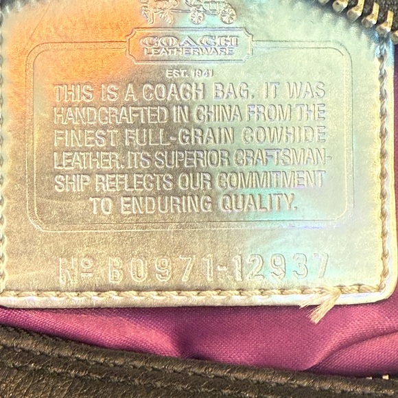 Coach Black Leather Satchel - Picture 2 of 7